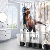 Colorful Dino Monster Shower Stall Curtain For Children'S Bathroom