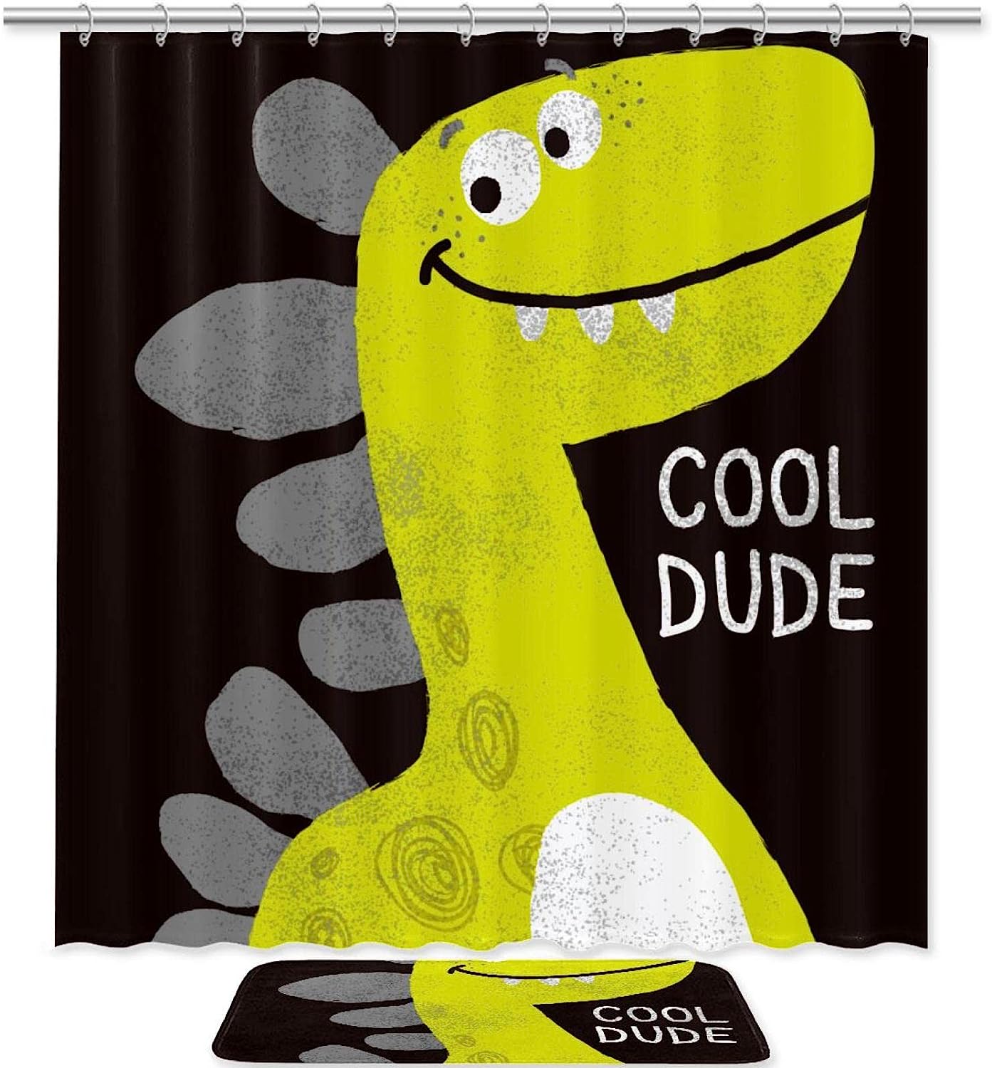 Colorful Dinosaur Animal Print Shower Curtain For A Fun And Playful Bathroom