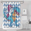 Colorful Dinosaur Print Shower Curtain - Boy for Bathroom Bathtubs