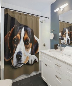 Colorful Dog Shower Curtain