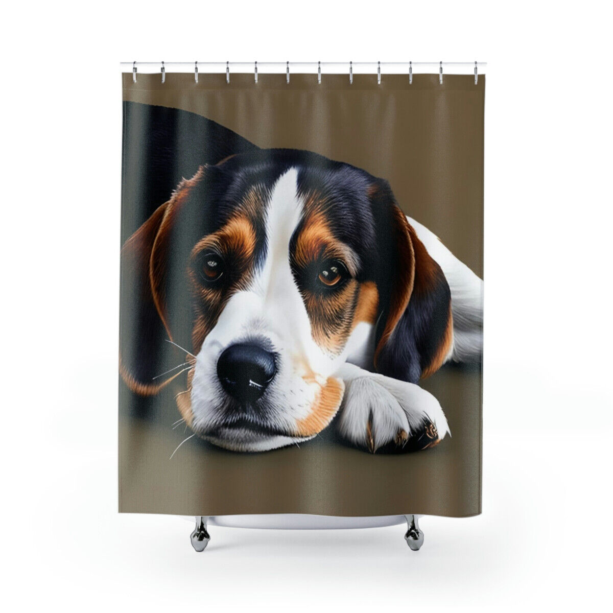 Colorful Dog Shower Curtain - Image 3