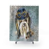 Colorful Dog Shower Curtain For Fun And Modern Bathroom Decor