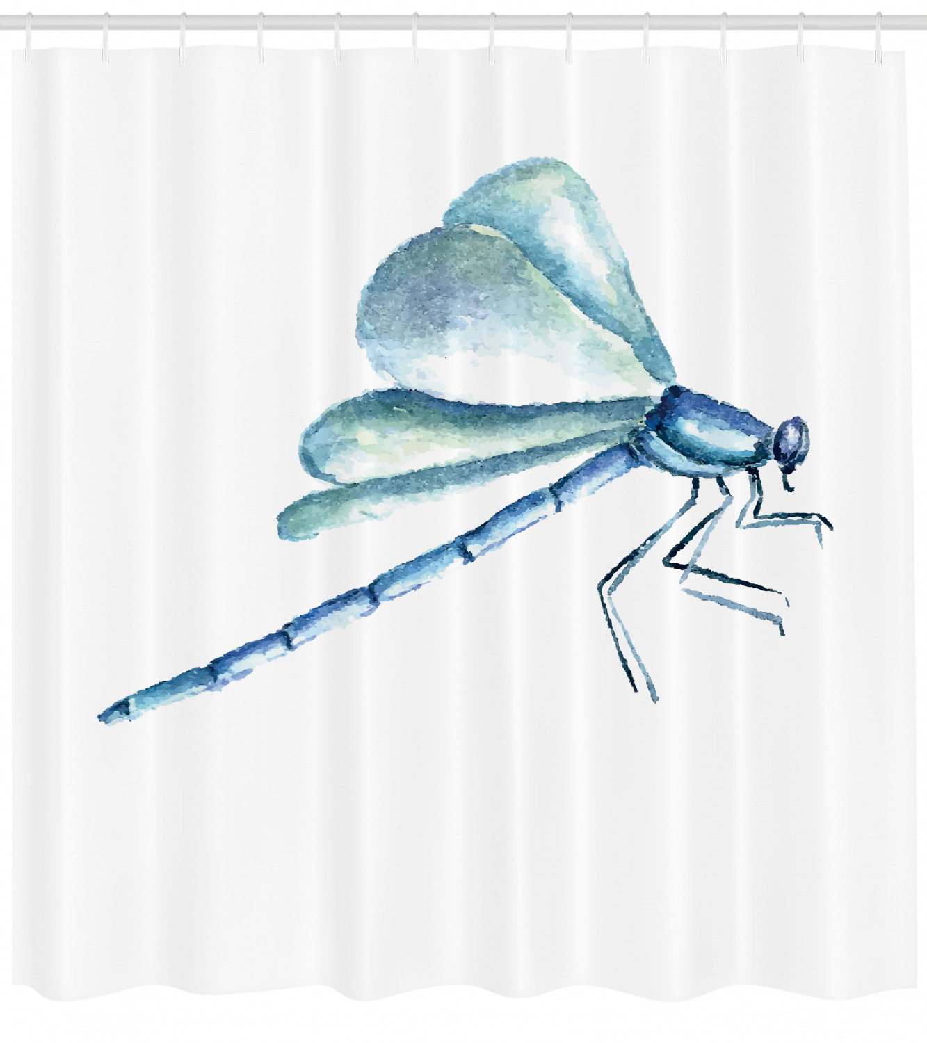 Colorful Dragonfly Print Water Resistant Shower Curtain For Bathroom - Image 4