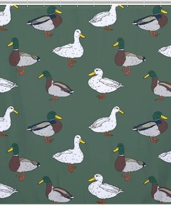 Colorful Ducks Printed Shower Curtain In Multiple Colors