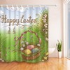 Colorful Easter Basket Eggs Shower Curtain - Festive Bathroom Decor