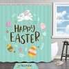 Colorful Easter Bunny Eggs Shower Curtain - Spring Festival Bathroom Decor