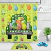 Colorful Easter Colorful Eggs Cartoon Rabbit Shower Curtain For A Fun Easter Bathroom