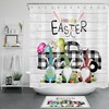 Colorful Easter Egg Shower Curtain - Butterflies Flowers Bathroom Decor
