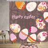 Colorful Easter Eggs And Flower Shower Curtain For Happy Bathroom Decor