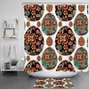 Colorful Eggs Shower Curtain - Retro Flower Easter Bathroom Decor