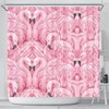 Colorful Flamingo Print Shower Curtain For A Fun Bathroom
