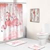 Colorful Flamingo Shower Curtain For A Playful Bathroom