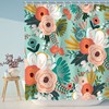 Colorful Flower Fabric Bathroom Curtain - Blossom Bathroom Decor with Vibrant Floral Shower Curtain