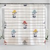 Colorful Fly Agaric Art Shower Curtain With Striped Mushrooms Art Illustration