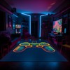 Colorful Game Controller Area Rug for Game Room or Bedroom, Shufflezone Gaming Carpet for Teen Boys