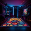 Colorful Game Controller Area Rugs for Game Room or Bedroom, Shufflezone Gaming Carpet for Teen Boys' Bedroom