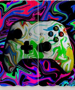 Colorful Gamepad Window Curtain - Rod Pocket Pattern For Boys Youth Teen Nursery Bedroom