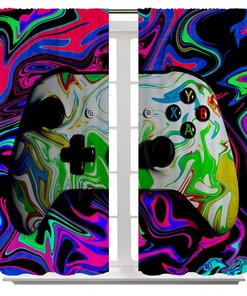 Colorful Gamepad Window Curtain - Rod Pocket Pattern For Boys Youth Teen Nursery Bedroom