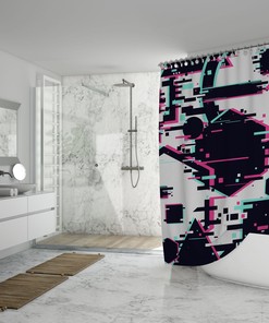 Colorful Gaming Video Game Shower Curtain - A Funky Addition To Your Bathroom