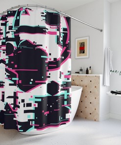 Colorful Gaming Video Game Shower Curtain - A Funky Addition To Your Bathroom