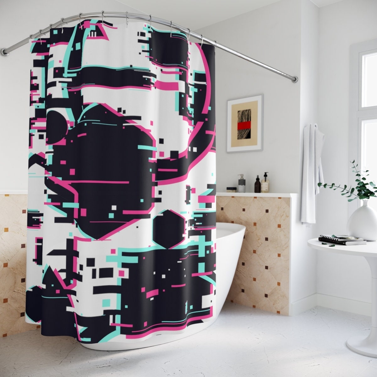 Colorful Gaming Video Game Shower Curtain - A Funky Addition To Your Bathroom