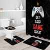 Colorful Gaming-Themed Video Game Art Shower Curtain - Fun Bathroom Decor
