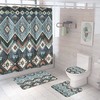 Colorful Geometric Pattern Shower Curtain For Modern Bathroom Decor