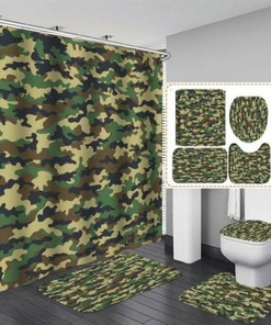 Colorful Geometric Pattern Shower Curtain Perfect For Modern Bathrooms