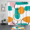 Colorful Geometric Patterns Print Shower Curtain for Modern Art Bathroom Decor