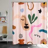 Colorful Geometric Shower Curtain For Contemporary Bathroom