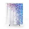Colorful Geometric Squares Shower Curtain for a Modern Bathroom Decor