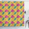 Colorful Geometric Triangle Design Head Bones Shower Curtain