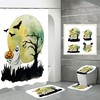 Colorful Ghost Moon Waterproof Shower Curtain For Elegant Bathroom Decor