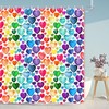 Colorful Heart Shower Curtain - Vibrant and Playful Valentine's Day Decor - Waterproof Bathroom Accessory