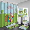 Colorful Highland Cow Grassland Shower Curtain Fun And Whimsical Bathroom Accessory 