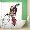 Colorful Hummingbird And Butterfly Wings Shower Curtain