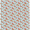 Colorful Japanese Koi Fishes Swimming Shower Curtain, Abstract Sea Waves And River Carps Cloth Fabric Bathroom Decors