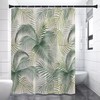 Colorful Jungle Leaves Shower Curtain Set for Decorative Bathroom 