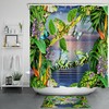 Colorful Jungle Print Frog and Butterfly Shower Curtain for a Fun and Earthy Bathroom