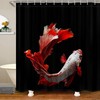 Colorful Koi Fish Japanese-Style Fabric Shower Curtain for Bathroom Decor