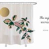 Colorful Leaves And Moon Shower Curtain For Simple And Calming Bathroom Decor