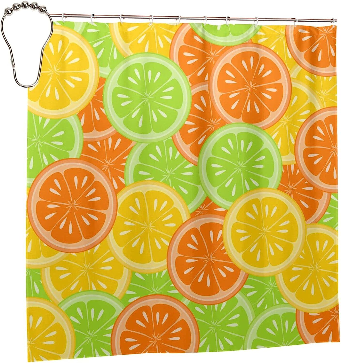 Colorful Lemons Fruits Waterproof Bathroom Curtain For Home Hotel Decor With Decorative Shower Curtains - Image 2