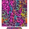 Colorful Leopard Print Shower Curtain, Vibrant Bathroom Decor