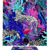 Colorful Leopard Zebras Shower Curtain Waterproof Fabric For Unique Bathroom Decor