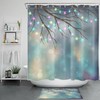 Colorful Lights And Snowflakes Christmas Shower Curtain - Halo Bathroom Accessory