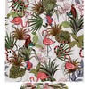 Colorful Lotus Leaves And Flamingos Shower Curtain With Waterproof Fabric, Ideal Bathroom Decor For Vibrancy