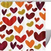 Colorful Love Heart Print Luxury Shower Curtain for Bathroom Decor