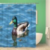 Colorful Mallard Duck in Calm Lake Shower Curtain