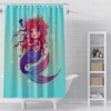 Colorful Maximalist Kids Shower Curtain with Little Mermaid Design 