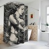 Colorful Mermaid Print Shower Curtain For Kid'S Bathrooms